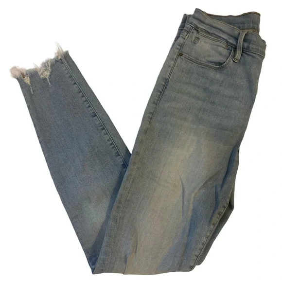 FRAME - Le High Straight frayed cropped high-rise straight-leg jeans | Size 29 - Picture 4 of 4